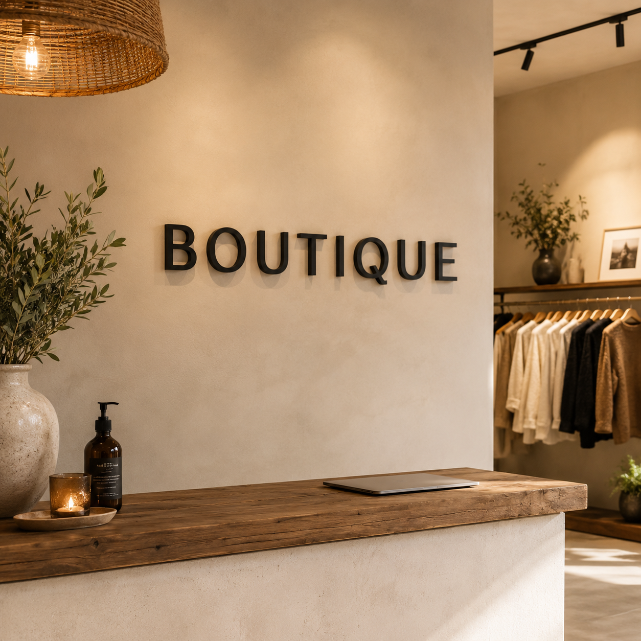3D Schriftzug Boutique